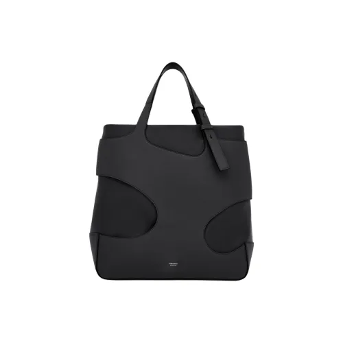 Ferragamo Сумка из коровьей кожи с тканевой сумкой-тоут сумка для покупок мужская черная