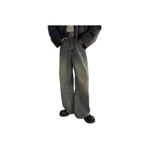 BLACK AT Армия Зеленый Унисекс Джинсы