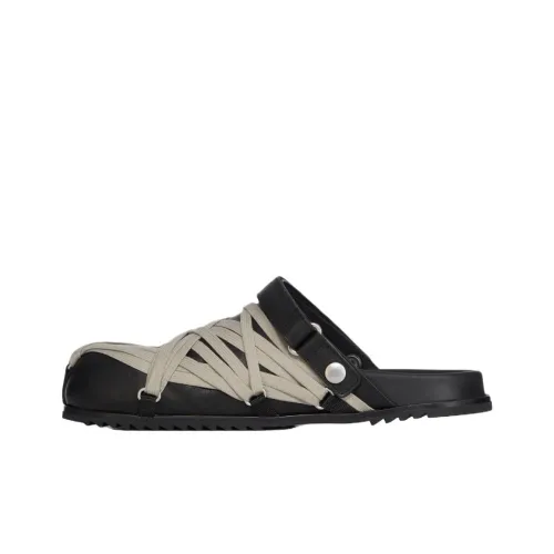 RICK OWENS совместный бренд RO Домашние тапочки Мужской Черный