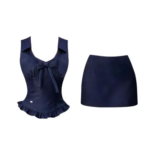 ABBY GODDESS Темно-синий Женские Комплекты с юбкой