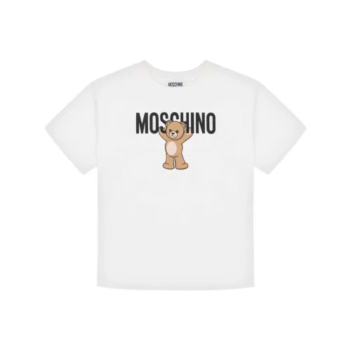 MOSCHINO Тедди T Рубашка Медведь Хлопок Джерси Maxi T Рубашка Дети Возраст 3-7 Лет