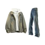 Washed Yellow Clay Jacket + Nostalgic Blue Pants  
Вымытый Желтый Глина Куртка + Ностальгический Синий Штаны