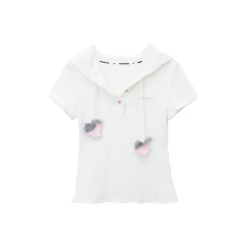 MASOOMAKE Весенне-летняя Поло Женская Белая