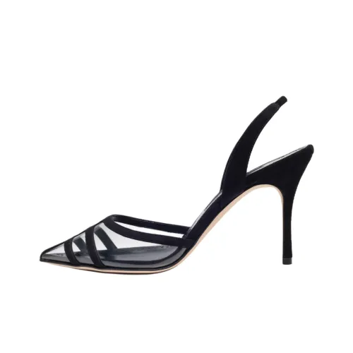 MANOLO BLAHNIK Gotrianc Узкий каблук Высокие каблуки 9 см Женские Черный