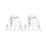 Белый свитшот с круглым вырезом