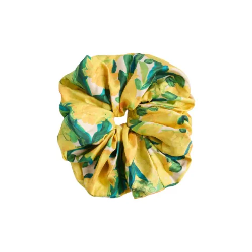La DOUBLEJ. Резинки для волос из шелка спиральные женские динамичный желтый