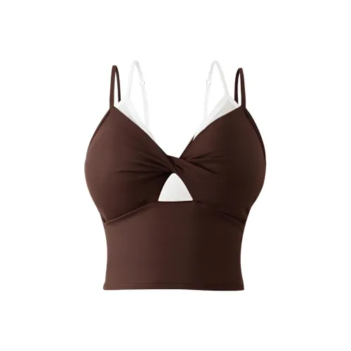 Monster Guardians Темно-коричневый Темно-коричневый Женские Майки для Йоги