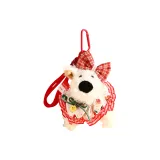 Плюшевый бант, вестер-хайленд, подвеска, красный, в клетку, юбка