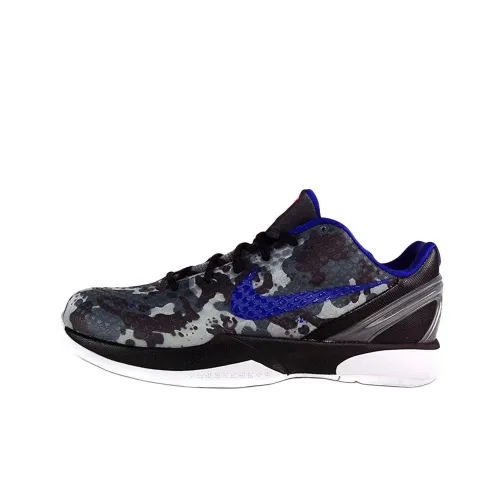 Nike Zoom Kobe 6 Low Топ Детские Баскетбольные Кроссовки Черный Синий Подростки