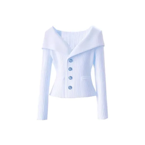 Leather Cat Синий Женские Трикотаж