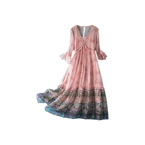 MAREA VESUVIO Длинное платье с длинными рукавами женское