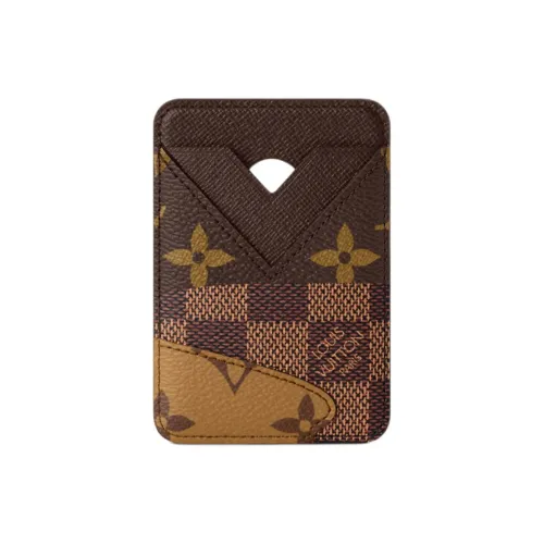 LOUIS VUITTON Nigo Collaboration Магнитный Monogram L Andscape Покрытый холст Картхолдер Женские Коричневый