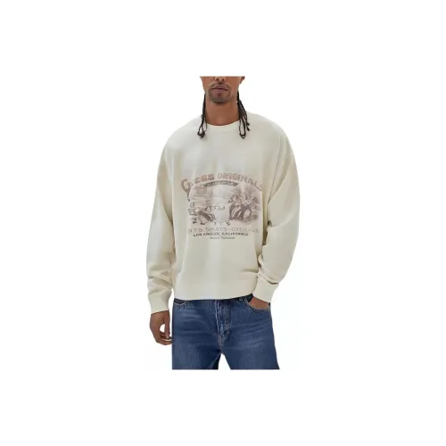 GUESS Originals Гарантированный Флис Свитер Мужской Белый