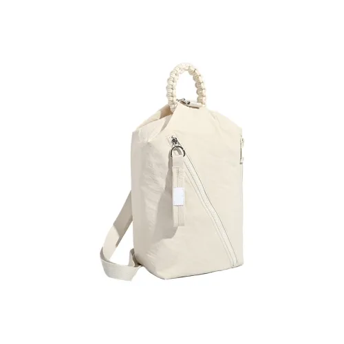 BEGOOER Canvas Sling Bag Backpack Medium Women's Ecru Gray BEGOOER Холст Слинг Сумка Рюкзак Средний Женский Экрю Серый