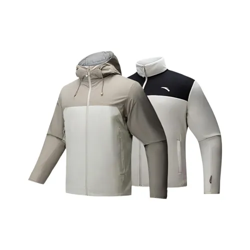 ANTA Водонепроницаемый Ветрозащитный Дышащий И Устойчивый к Износу Ветровка Мужской Пшеница С Рельефным Узором Серый Дубовый Хаки