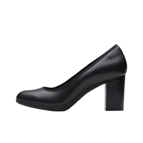 Clarks Bayla Carly Грубый каблук Высокие каблуки 7,5 см Женские Черный