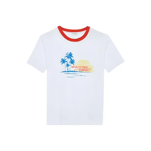 SAINT LAURENT T-рубашка мужская белая