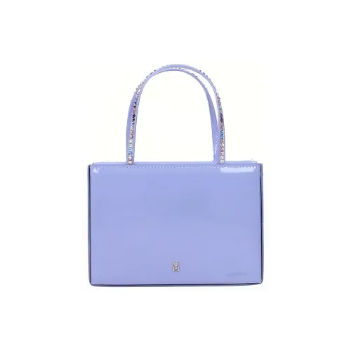 AMINA MUADDI Лакированная кожа Одно плечо Сумка Женская Синий и Светло-фиолетовый