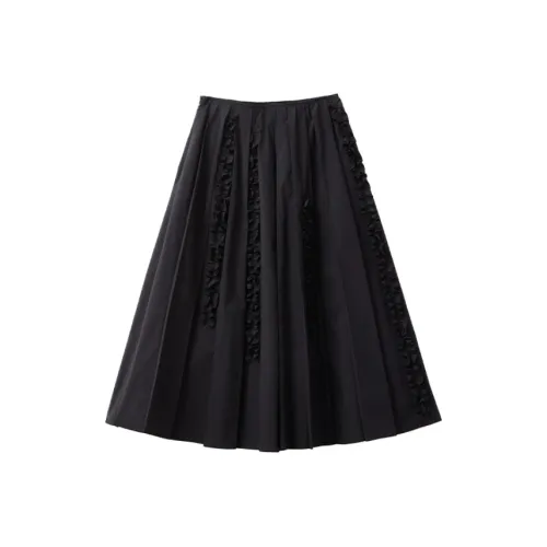 MTHE Черные Женские Повседневные Длинные Юбки