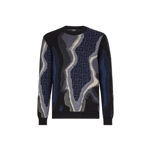 FENDI Синие Мужские Свитера