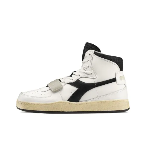 DIADORA Mi Basket MID Топ Кроссовки для скейтбординга Мужской Белый Черный