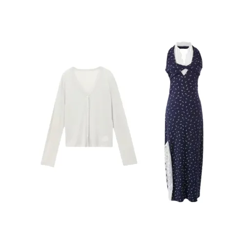 COMMA GIRL Темно-синий Женские Комплекты с юбкой