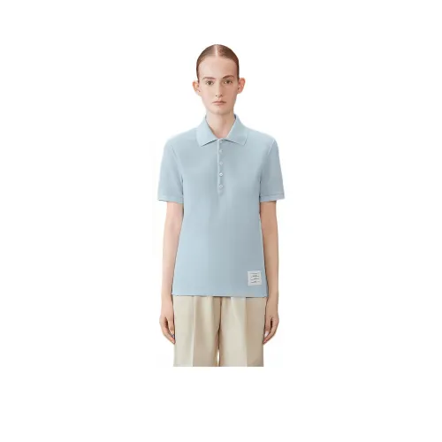THOM BROWNE SS25 Светло-синий Женские Поло