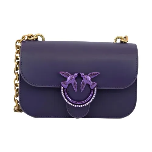 PINKO Love Bell Телячья кожа Сумка через плечо Маленькая Женская Фиолетовая