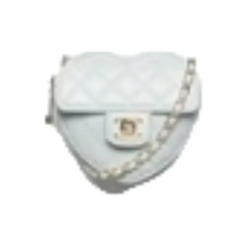 CHANEL Сердце Формированный Дизайн из Овчины Ручной Работы Сумка Женская Синяя