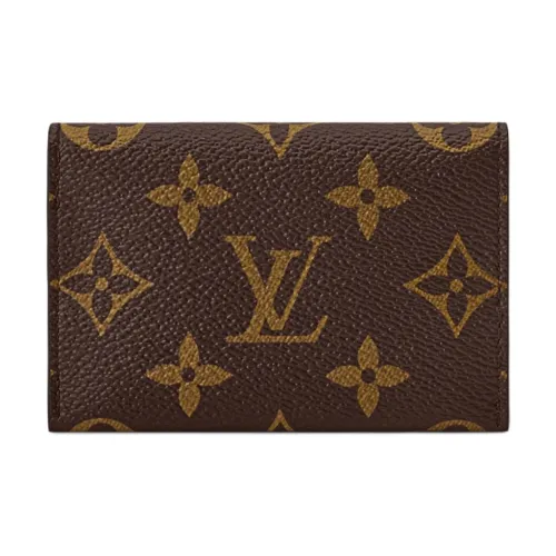 LOUIS VUITTON Тонкий Покрытый холст Картхолдер Стандартный Унисекс Коричневый