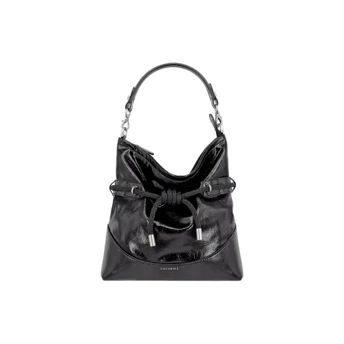 Great Dog and Black Horse Коровья кожа Тоут Сумка Сумка для покупок Сумка среднего размера Женская Темно-черная Ворон