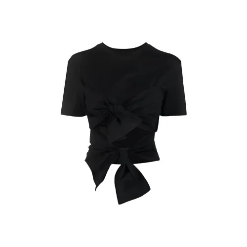 Leather Cat Черные Женские Футболки