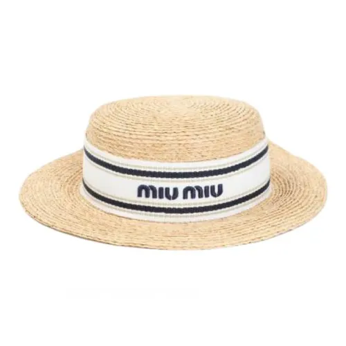 MIU MIU Шляпа из соломы Женская Желтая