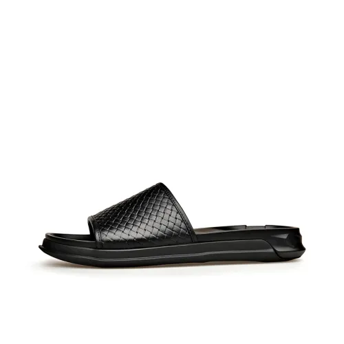 PT'SON Резина Totem Cut Out Устойчивый к истиранию Повседневные Слипоны Мужские Черные