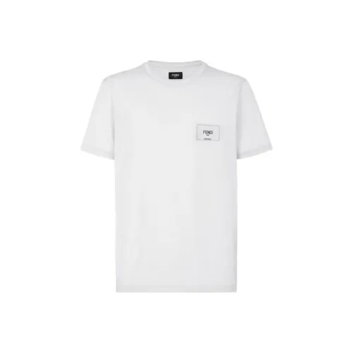 Fendi Белая Мужская T-рубашка