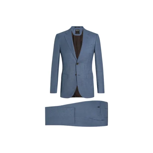 Ermenegildo Zegna Light Blue Men's Business Suits Эргенжильдо Зегна Светло-Синий Мужской Деловой Костюм