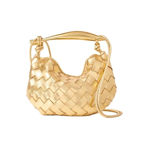 Bottega Veneta Sardine Кожа Сумка Мини Женская Золотая