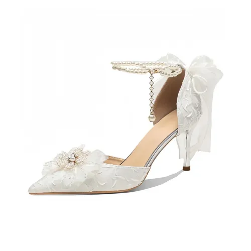 UMEK Узкий каблук Высокие каблуки Женские Экрю