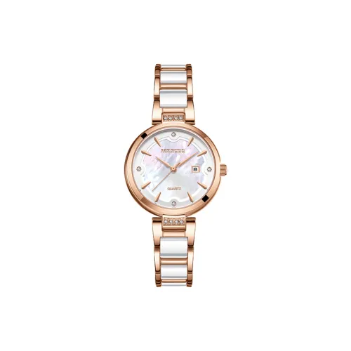 MXXSEE Кварцевый механизм керамический ремешок часы женские белый циферблат