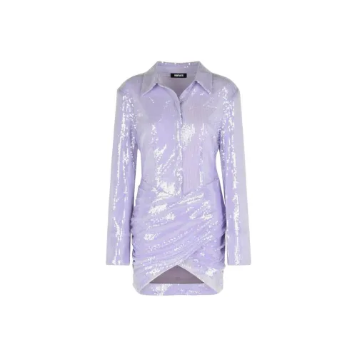 Rotate Длинное платье с длинными рукавами женское сиреневый