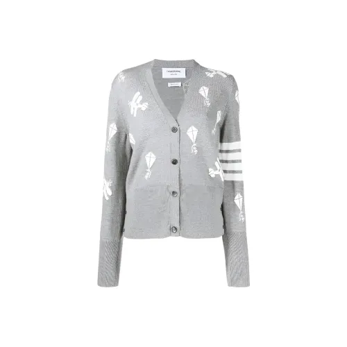 THOM BROWNE Серый Женские Кашемировые Свитеры