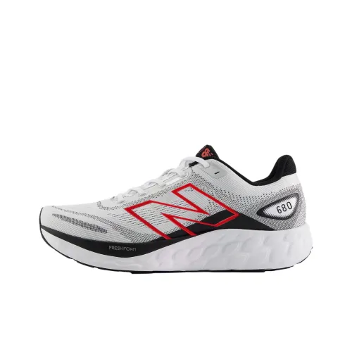 New Balance Fresh Foam 680v8 Дышащая Поддержка Повседневная Беговая Обувь Унисекс Белый Черный