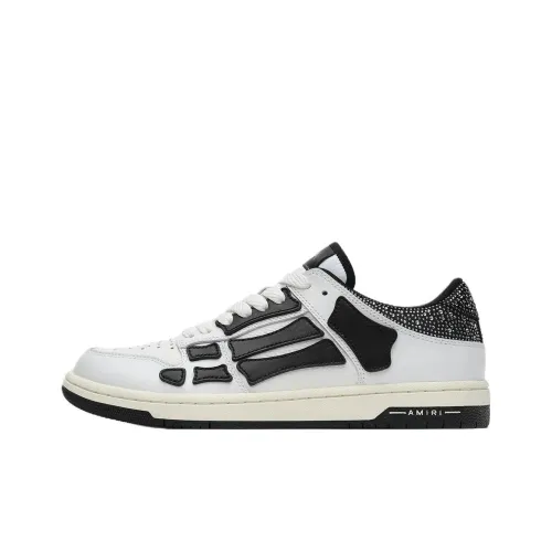 AMIRI Skel Low Топ Скейтборд Кроссовки Женские Черный Белый
