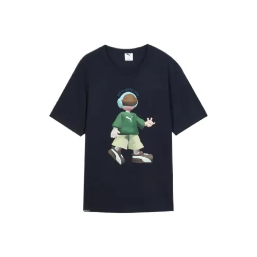 PUMA Темно-синие мужские футболки