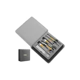 [Ногти Щипцы-Градиент Золото] Кожаный Чехол 6 Штук Набор