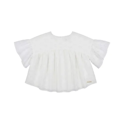 MOSCHINO Повседневная рубашка из муслинового деворе для детей 3-7 лет