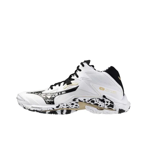 Mizuno Wave Lightning Z8 MID Топ Кроссовки для тренировок Унисекс Белый Черный