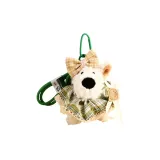 Плюшевый бант, вестер-хайленд, подвеска, хаки, клетка, юбка