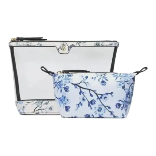 Victoria's Secret Чернила Белый Принт Косметички Портативный и Легкий в использовании