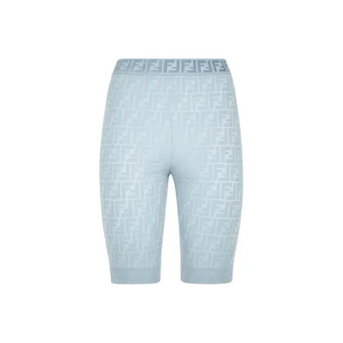 FENDI Повседневные шорты женские светло-синие